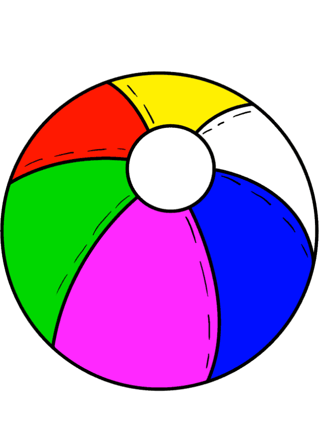 Beach Ball drawing tutorial - web story - complete