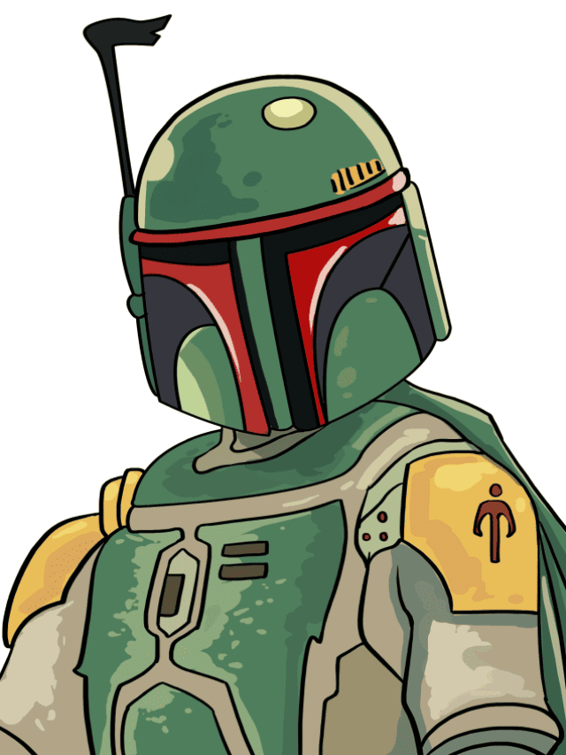 Boba Fett drawing tutorial - web story - complete