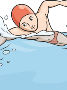 Boy Swimming drawing tutorial - web story - complete