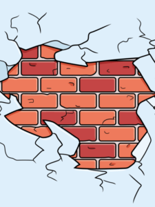 Brick Wall drawing tutorial - web story - complete