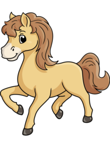 Cartoon Horse drawing tutorial - web story - complete