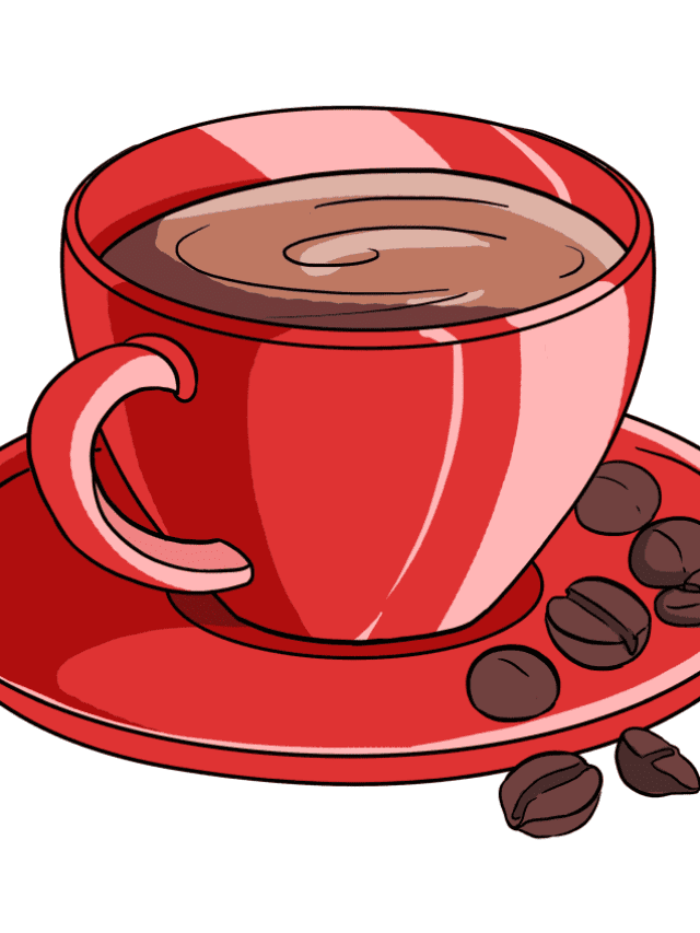 Coffee Cup drawing tutorial - web story - complete