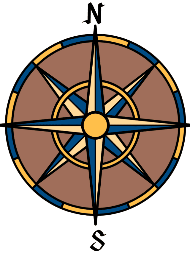 Compass Rose drawing tutorial - web story - complete