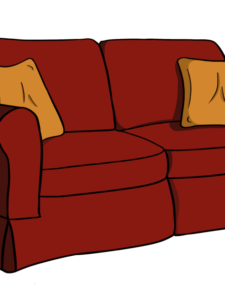 Couch drawing tutorial - web story - complete