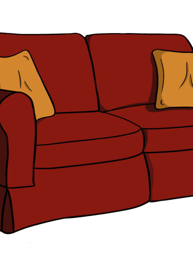 Couch drawing tutorial - web story - complete