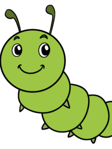 Cute Caterpillar drawing tutorial - web story - complete