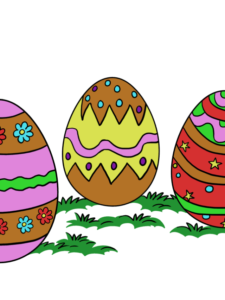 Easter Eggs drawing tutorial - web story - complete