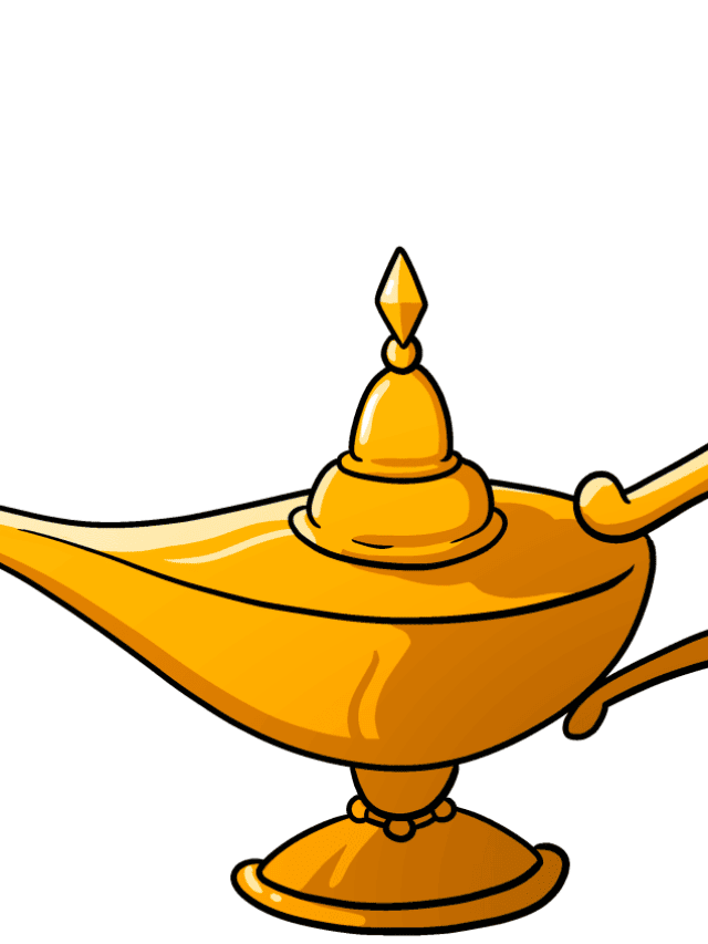Genie Lamp from aladdin drawing tutorial - web story - complete