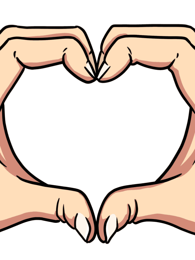 Heart Hands drawing tutorial - web story - complete