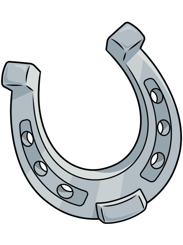Horseshoe drawing tutorial - web story - complete