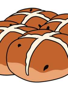 Hot Cross Buns drawing tutorial - web story - complete
