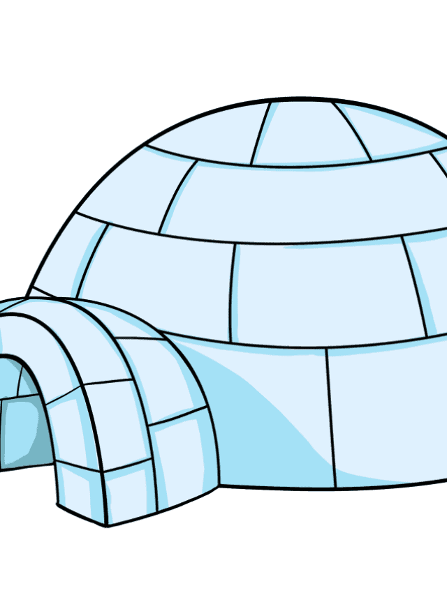 Igloo drawing tutorial - web story - complete