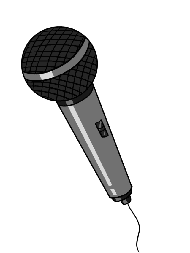 Microphone drawing tutorial - web story - complete