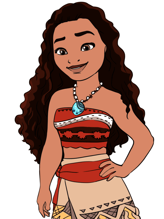 Moana drawing tutorial - web story - complete