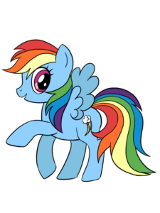 My Little Pony Rainbow Dash drawing tutorial - web story - complete