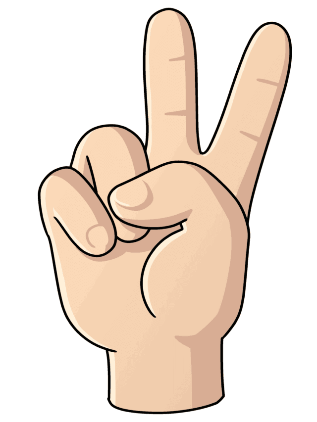 Peace Sign drawing tutorial - web story - complete