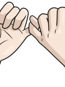 Pinky Promise drawing tutorial - web story - complete