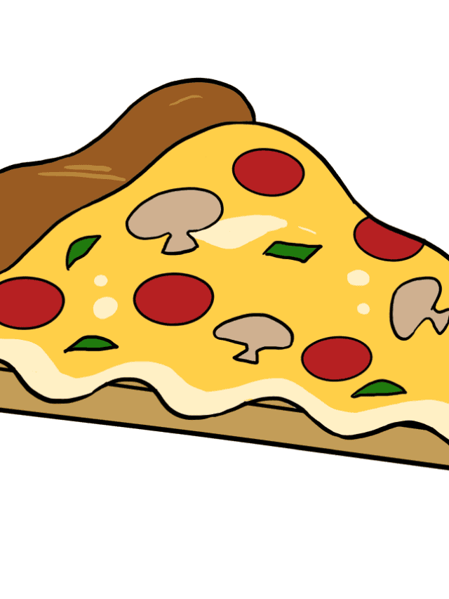 Pizza drawing tutorial - web story - step 01