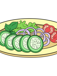 Salad drawing tutorial - web story - complete