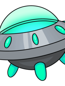 Spaceship drawing tutorial - web story - complete