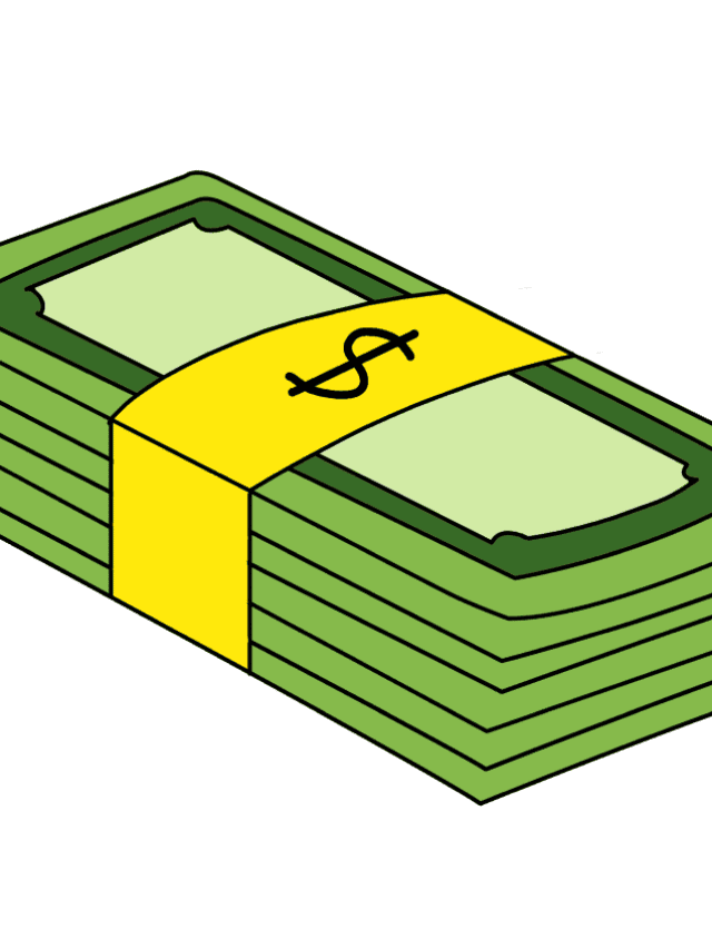 Stock of Money drawing tutorial - web story - complete