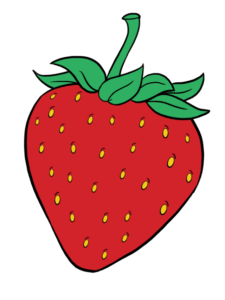 Strawberry drawing tutorial - web story - complete