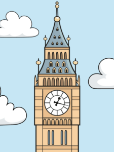 The Big Ben drawing tutorial - web story - complete