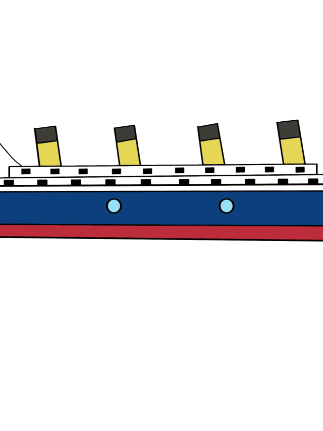The Titanic drawing tutorial - web story - complete
