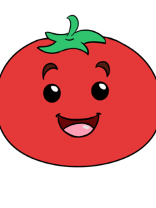 Tomato drawing tutorial - web story - complete