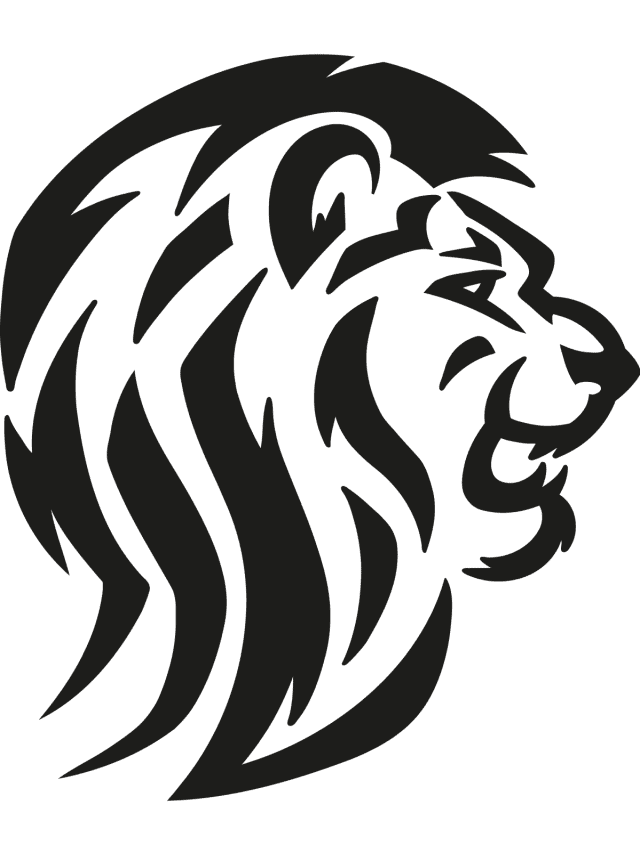 Tribal Lion drawing tutorial - web story - complete