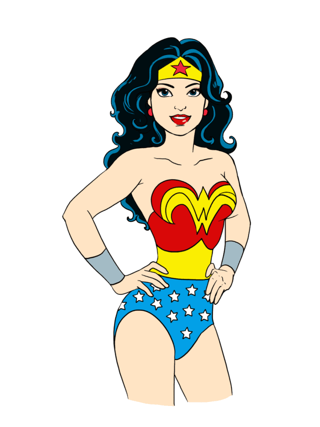 Wonder Woman drawing tutorial - web story - complete