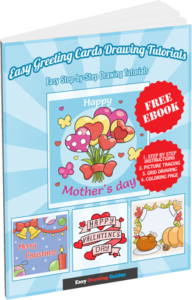 Easy Greeting Cards Drawing Tutorials - 3D eBook cover