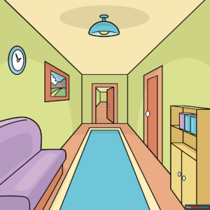 How to Draw an Easy Hallway in One Point Perspective Featured Image