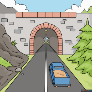 How to Draw an Easy Tunnel in One-Point Perspective Featured Image