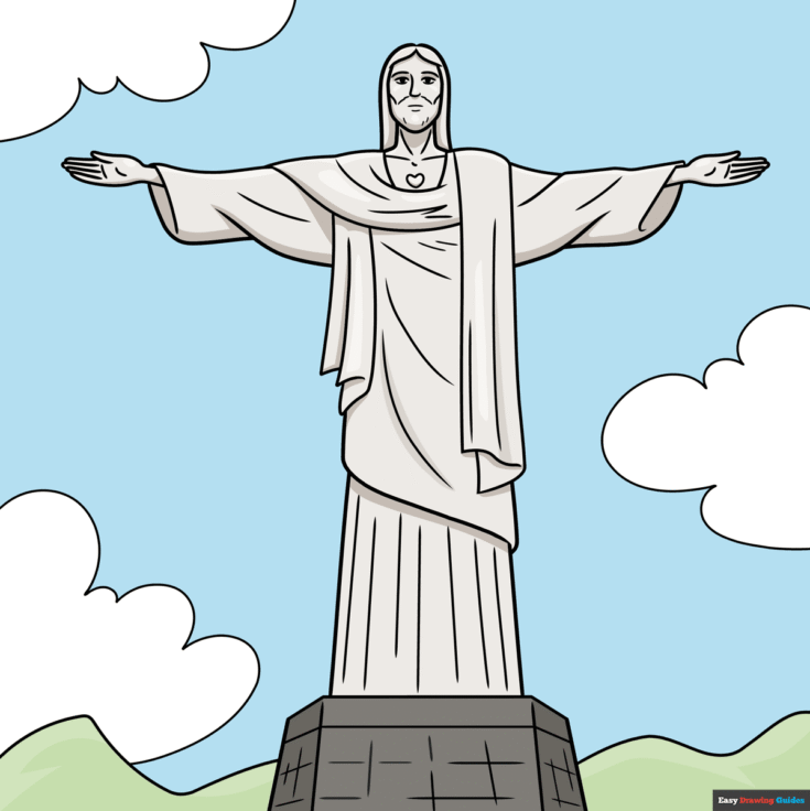 How to Draw Christ the Redeemer in Rio Featured Image