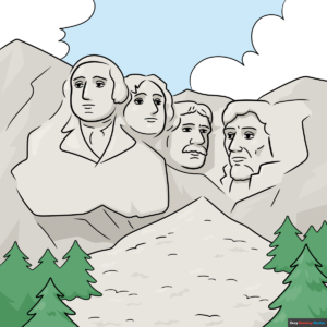 How to Draw Mount Rushmore Featured Image