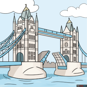 How to Draw the London Tower Bridge Featured Image