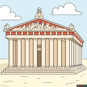 How to Draw the Parthenon Temple Featured Image
