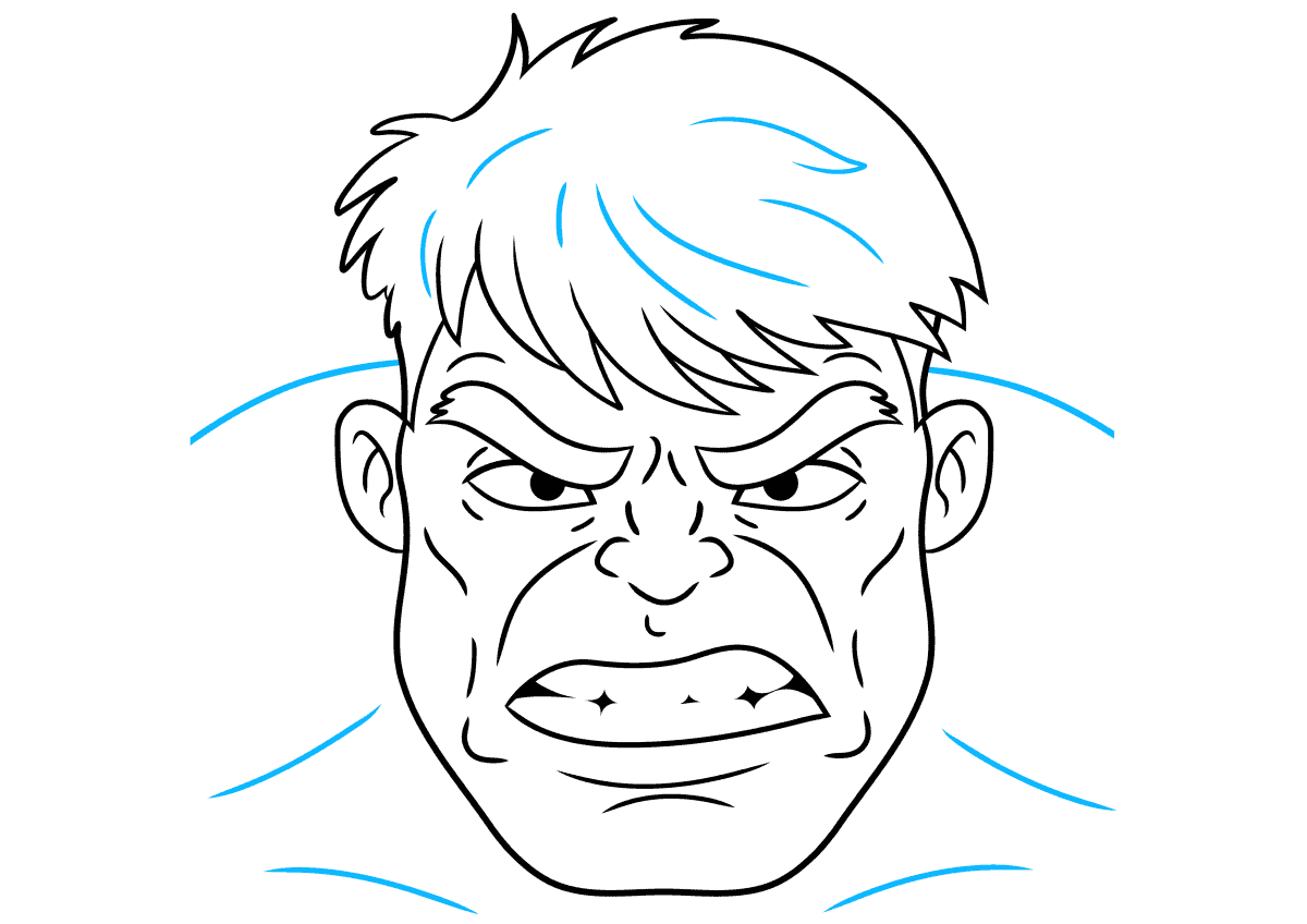 Desenho Facil Do Rosto Do Hulk