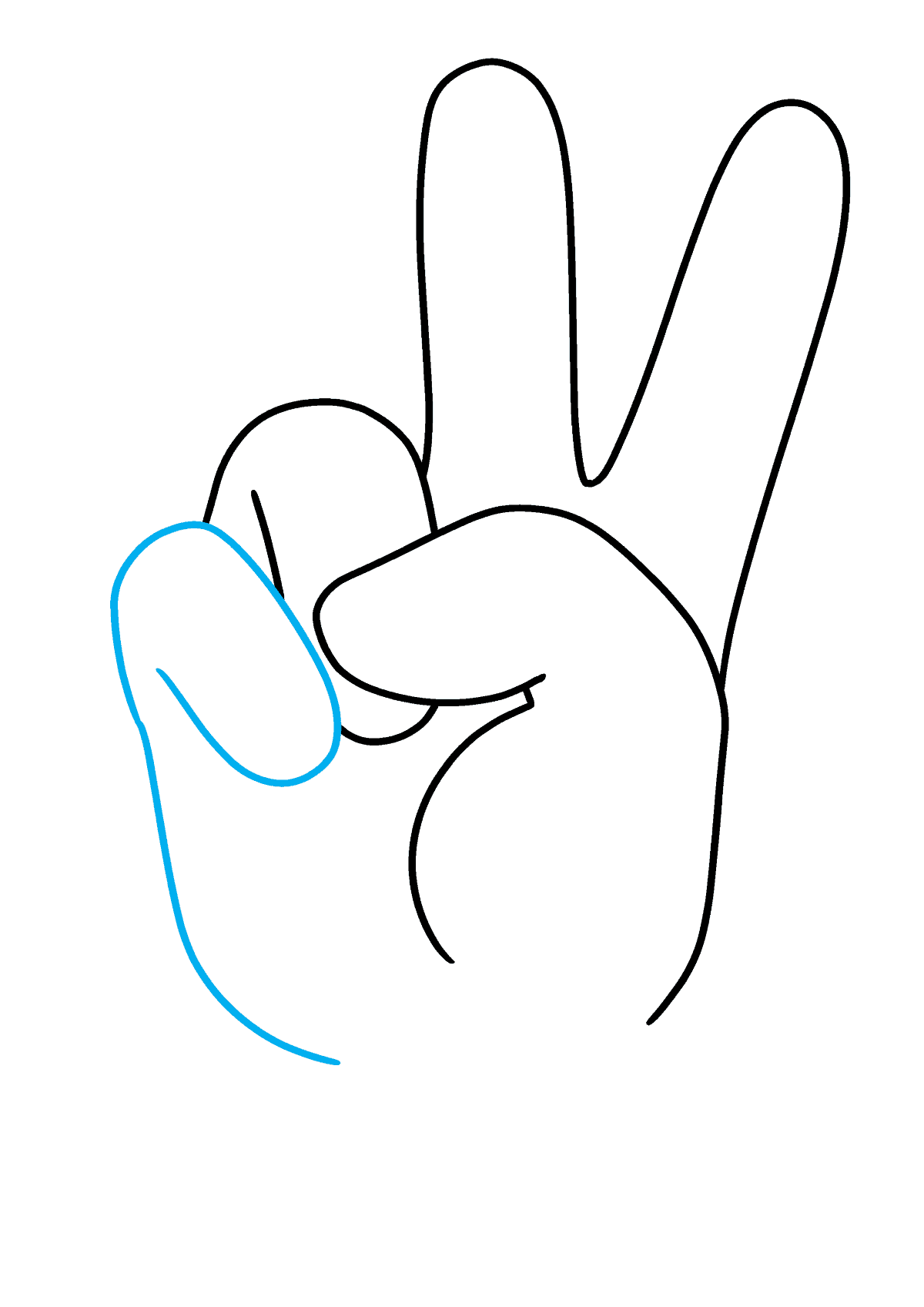 Hand Drawing Reference Peace Sign