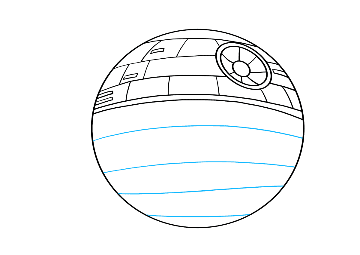 death star simple drawing