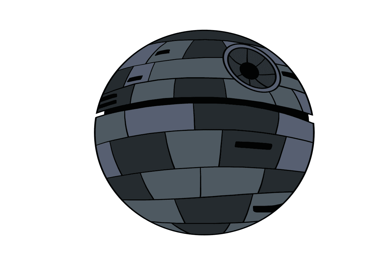 death star simple drawing