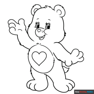 Care Bear Coloring Page | Easy Drawing Guides
