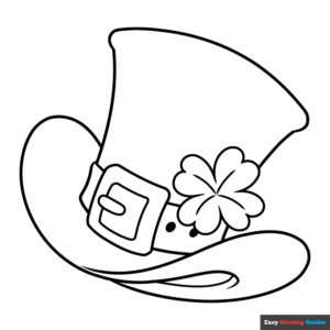 Leprechaun Hat Coloring Page | Easy Drawing Guides