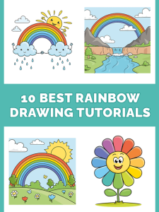 10 Best Rainbow Drawing Tutorials Pinterest Image