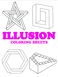 Free Illusion Printable Coloring Pages for Kids - Pinterest image