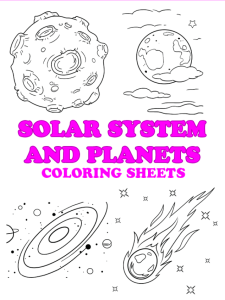 Free Solar System and Planets Printable Coloring Pages for Kids - Pinterest image