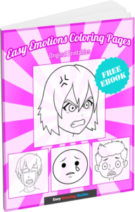 Easy Emotions Coloring Pages for Kids - Free eBook 3D cover image