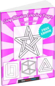 Easy Illusion Coloring Pages for Kids - Free eBook 3D cover image