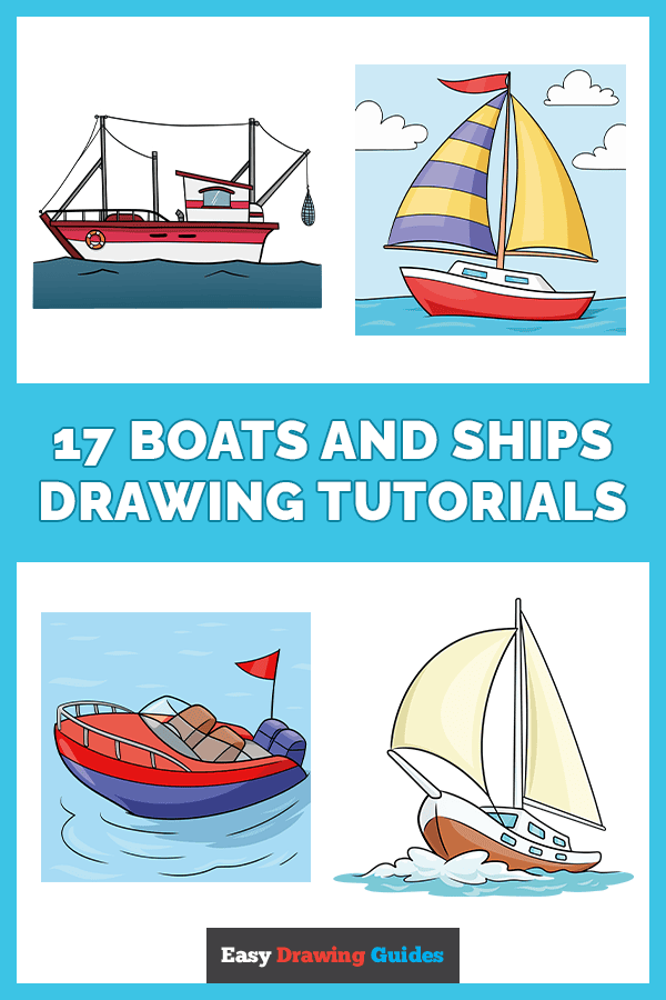 17 Easy Boats and Ships Drawing Tutorials for Kids Featured Image